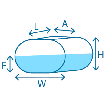 Horizontal Oval tank